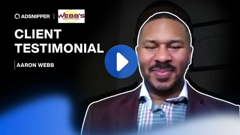 Aaron Webb of Webb's Enterprises in a video review for Ad Snipper