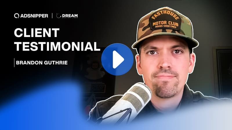 Brandon Guthrie, Owner of Dream Design Labs, in a video review for Ad Snipper